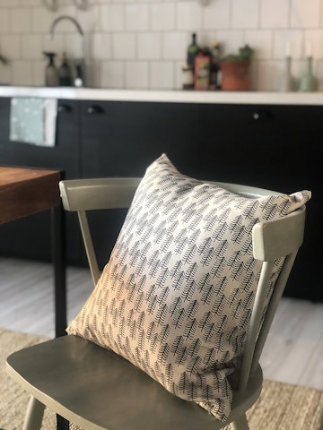 Barra gray linen cushion