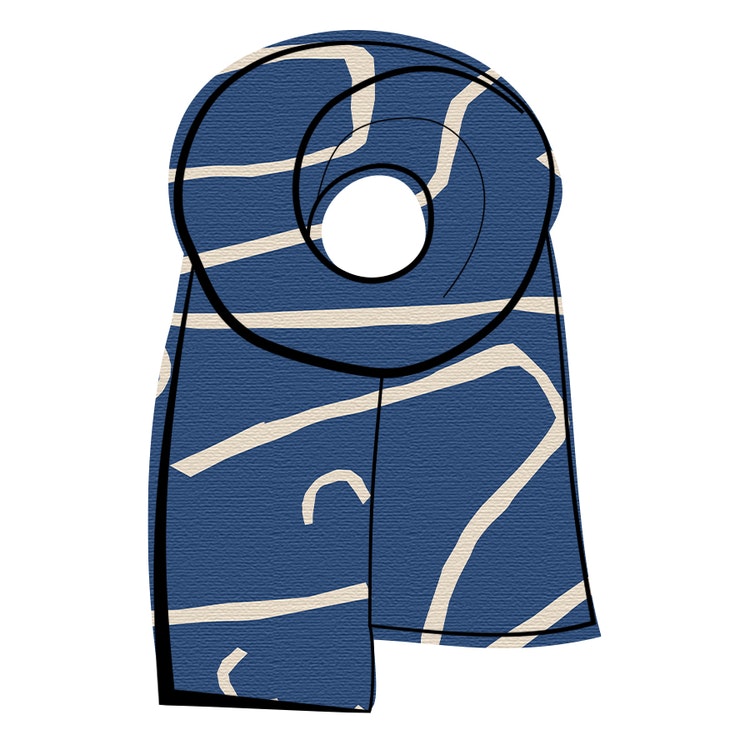 Shawl Hazel blue
