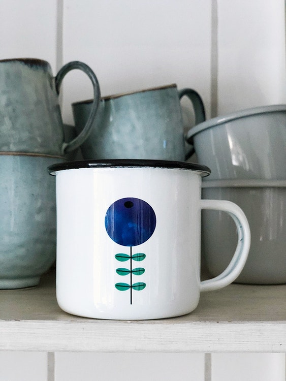 Blueberry enamel mug