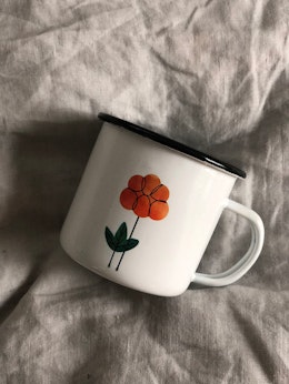Cloudberry enamel mug