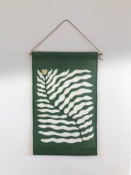 Tulip green wall tapestry