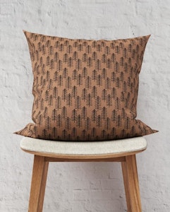 Barra brown linen cushion
