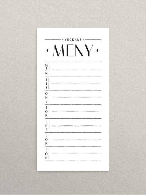 Magnetic pad Classic menu