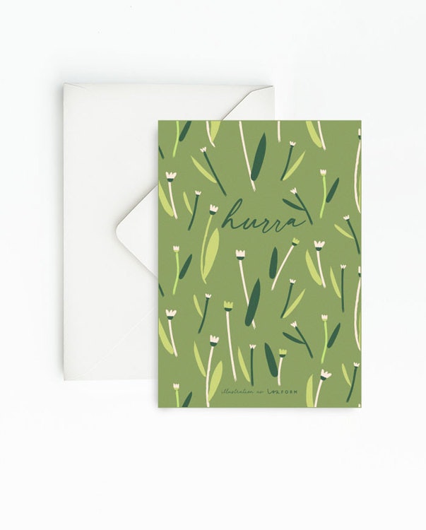 Green set of 4 cards