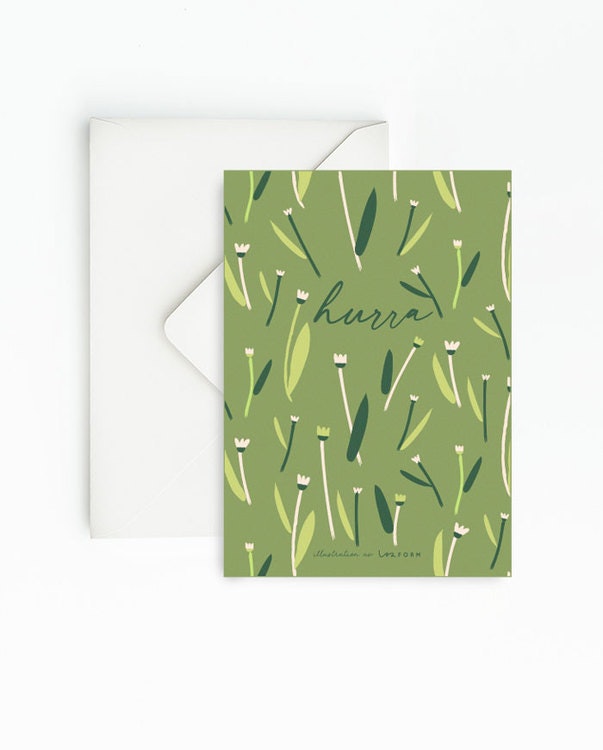 Green set of 4 cards