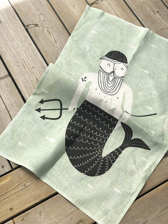 Merman kitchen towel