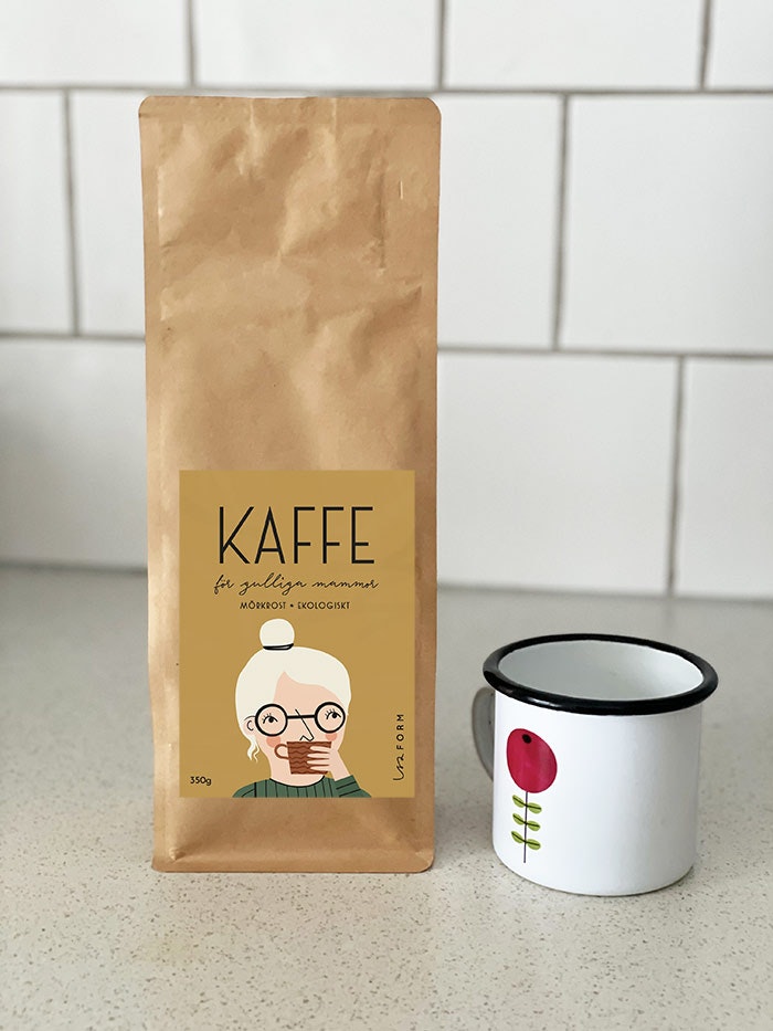 Kaffe för gulliga mammor