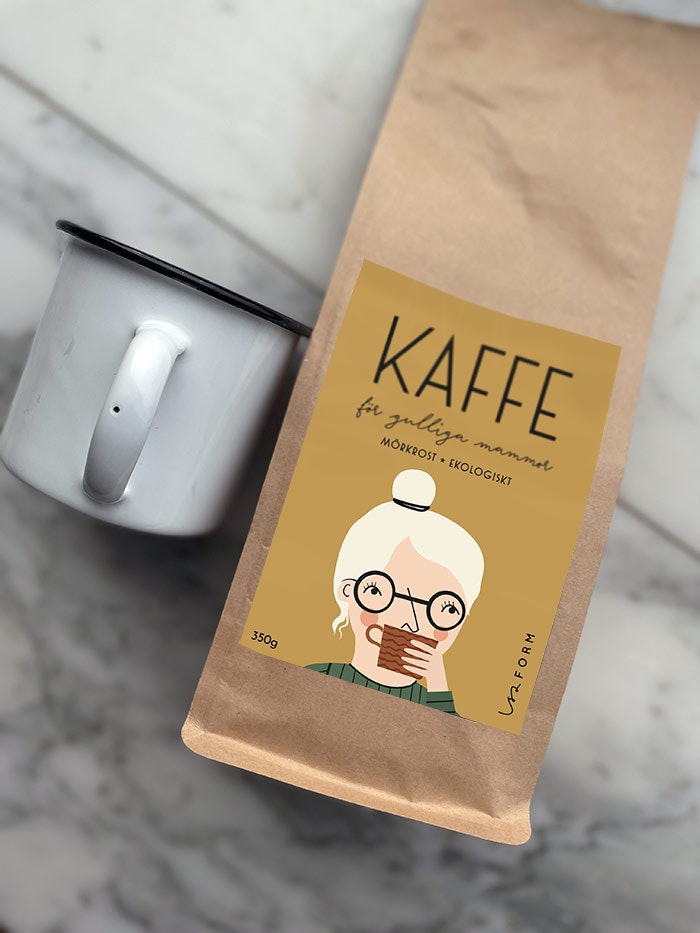 Kaffe för gulliga mammor