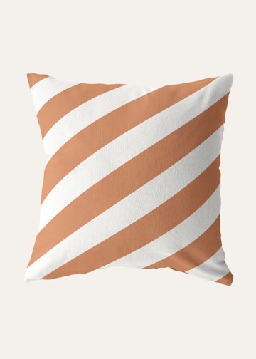 Polka caramel cushion