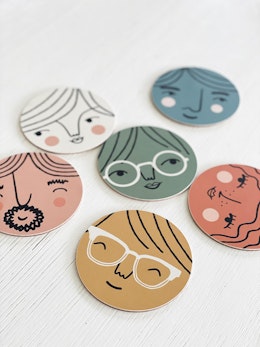 Family coasters 6pcs