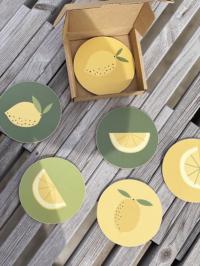 Lemontree coasters 6pcs