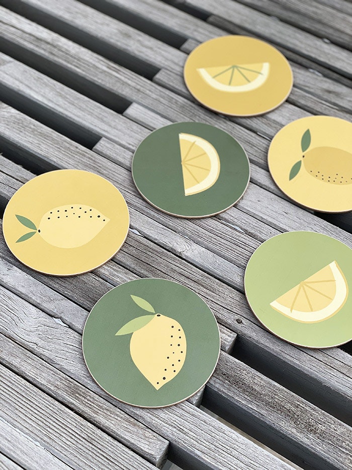 Lemontree coasters 6pcs