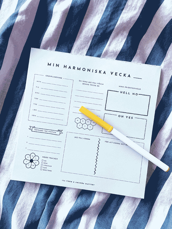 My harmonious week Magnetic pad