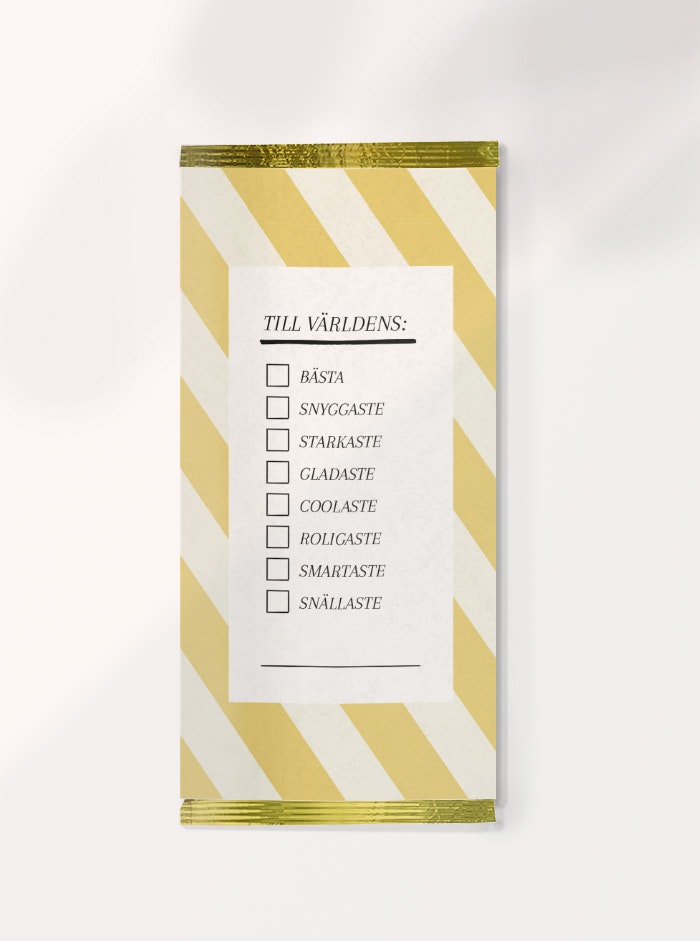 Chokladomslag Checklista