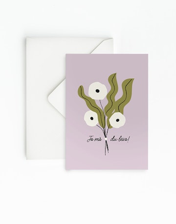 Printable kort Bukett