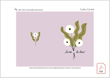 Printable kort Bukett