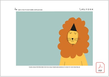 Printable kort Lejon