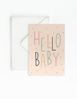 Printable kort Hello baby