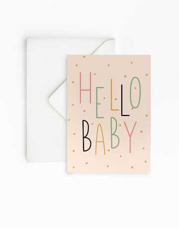 Printable kort Hello baby