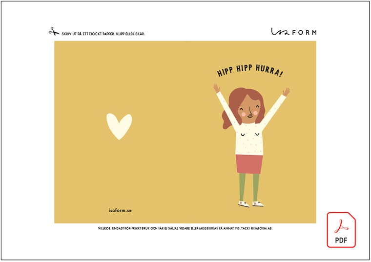 Printable kort Hipp hipp