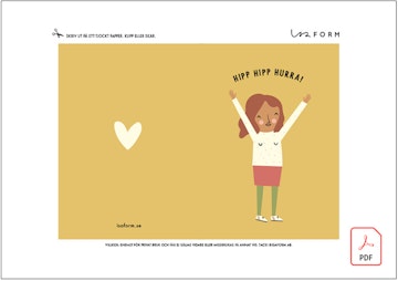 Printable kort Hipp hipp