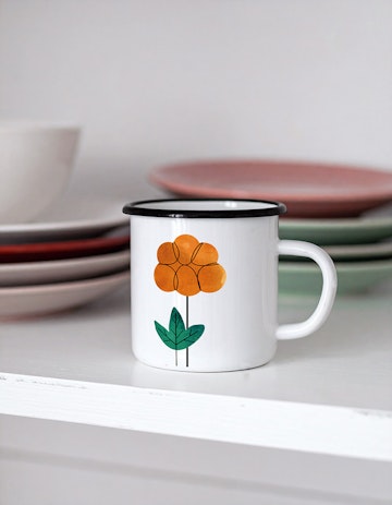 Cloudberry enamel mug