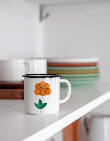 Cloudberry enamel mug
