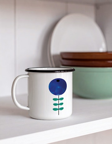 Blueberry enamel mug