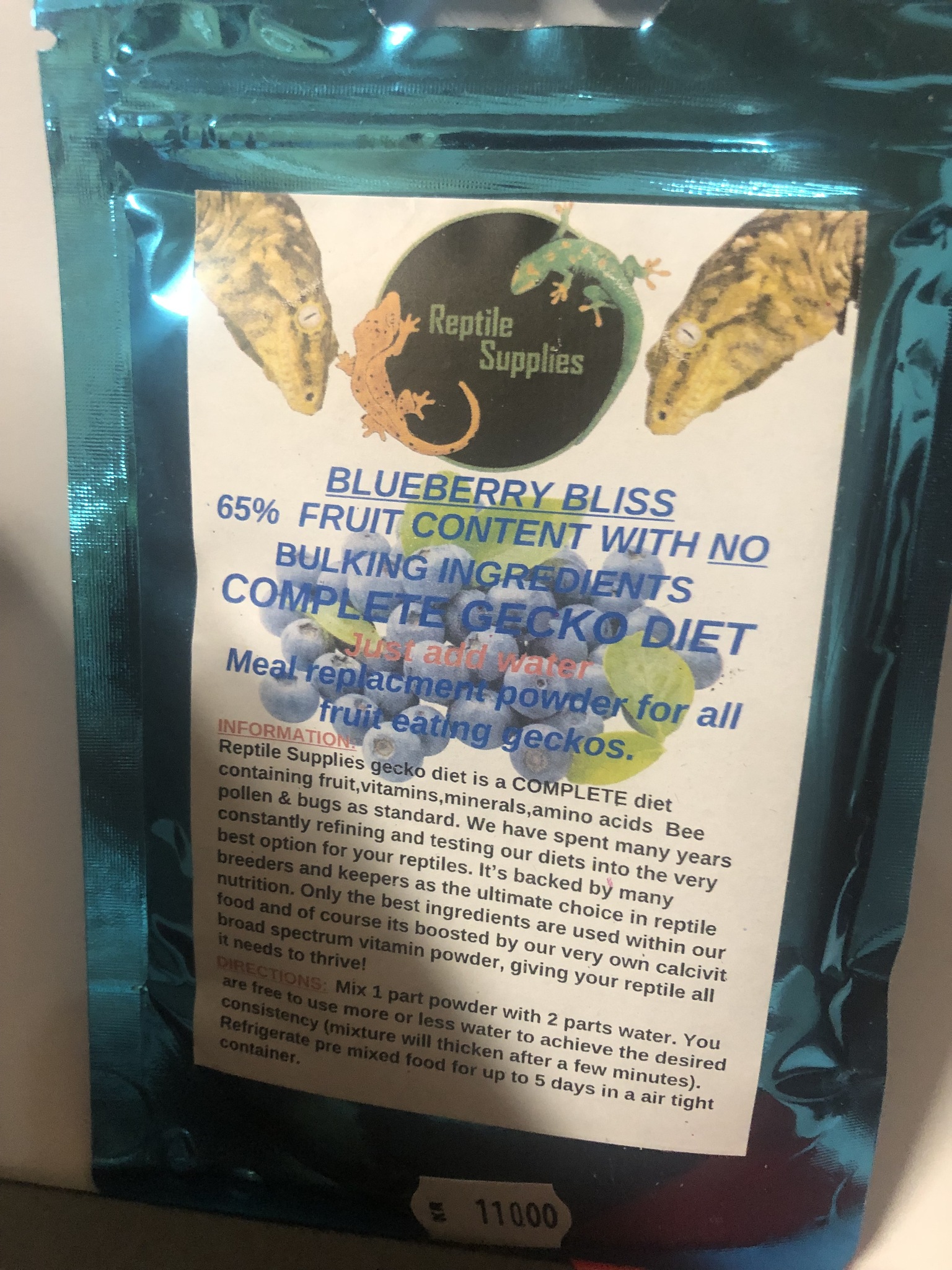Reptile Supplies Gecko Diet - Blueberry Bliss 60 g