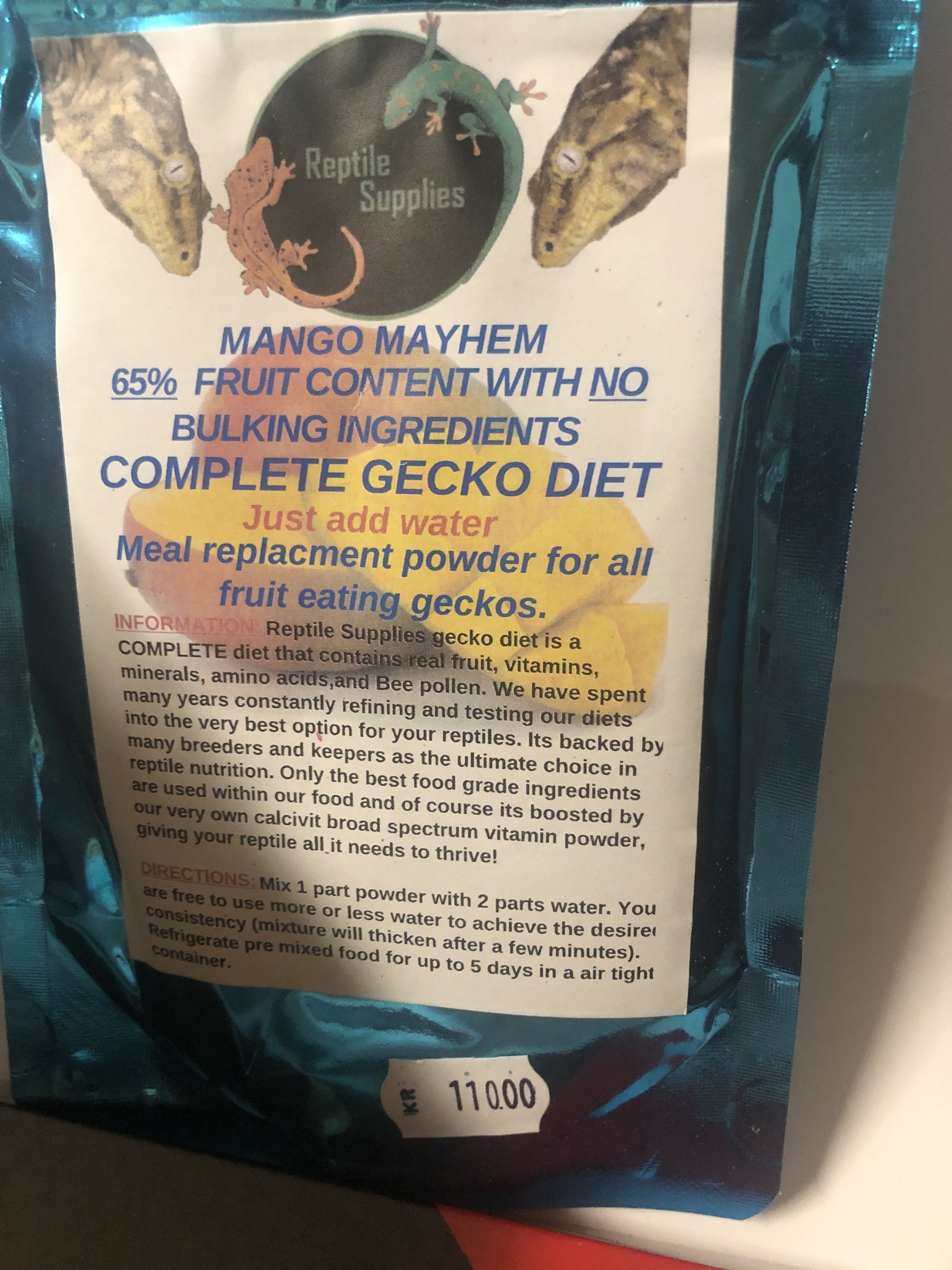 Reptile Supplies Gecko Diet - Mango Mayhem 60 g