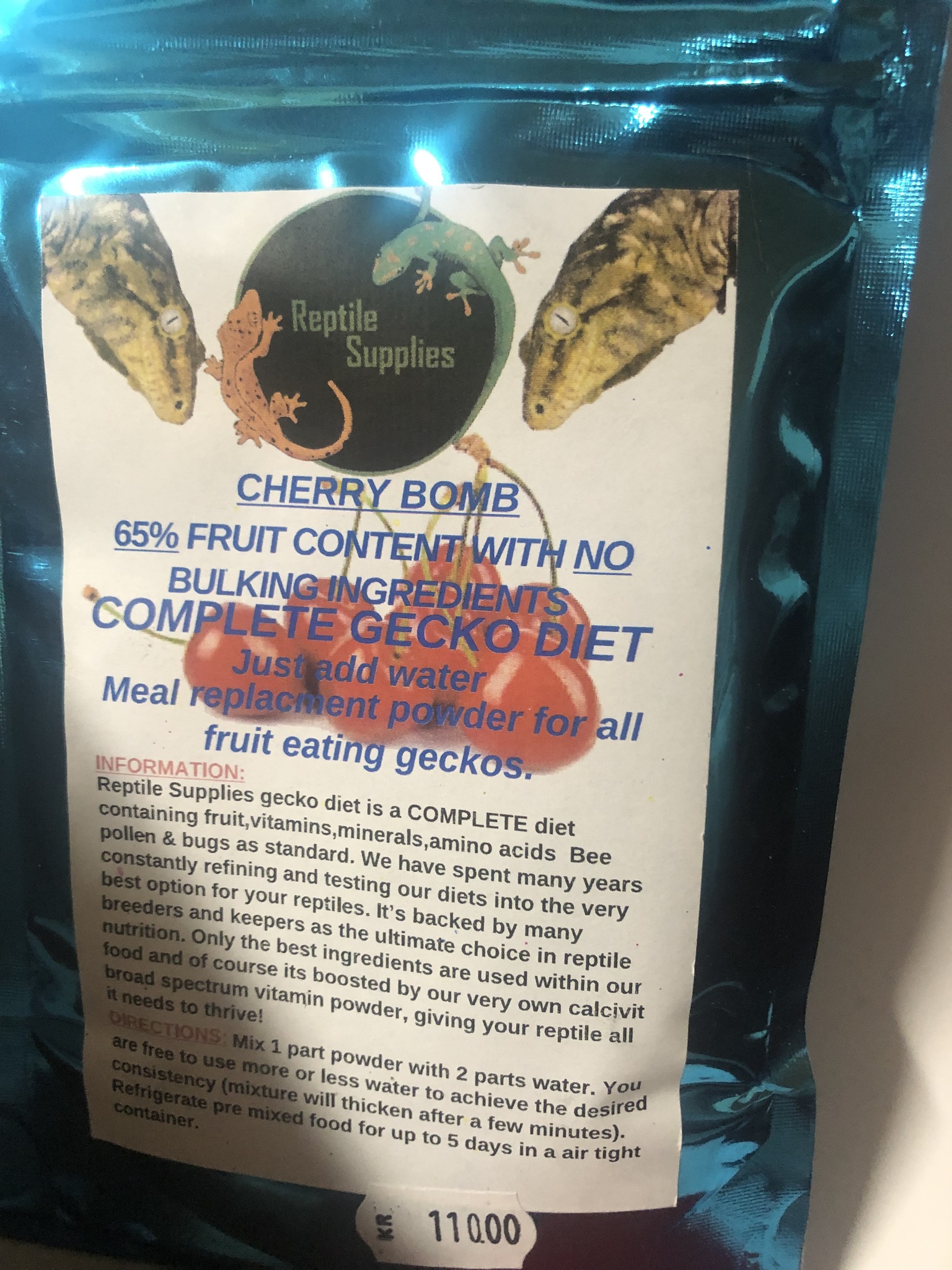 Reptile Supplies Gecko Diet - Cherry Bomb 60 g