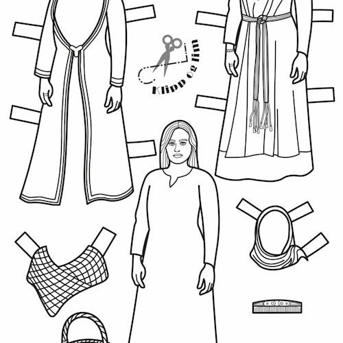 Paper doll "Viking Woman"