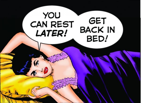 kylskåpsmagnet rest later back in bed