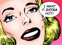 Kylskåpsmagnet - I want it extra hot!