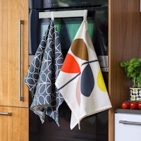 Orla Kiely set 2st kökshanddukar Multi Stem & Linear Stem