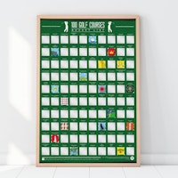 Scratch off bucketlist - 100 golfbanor