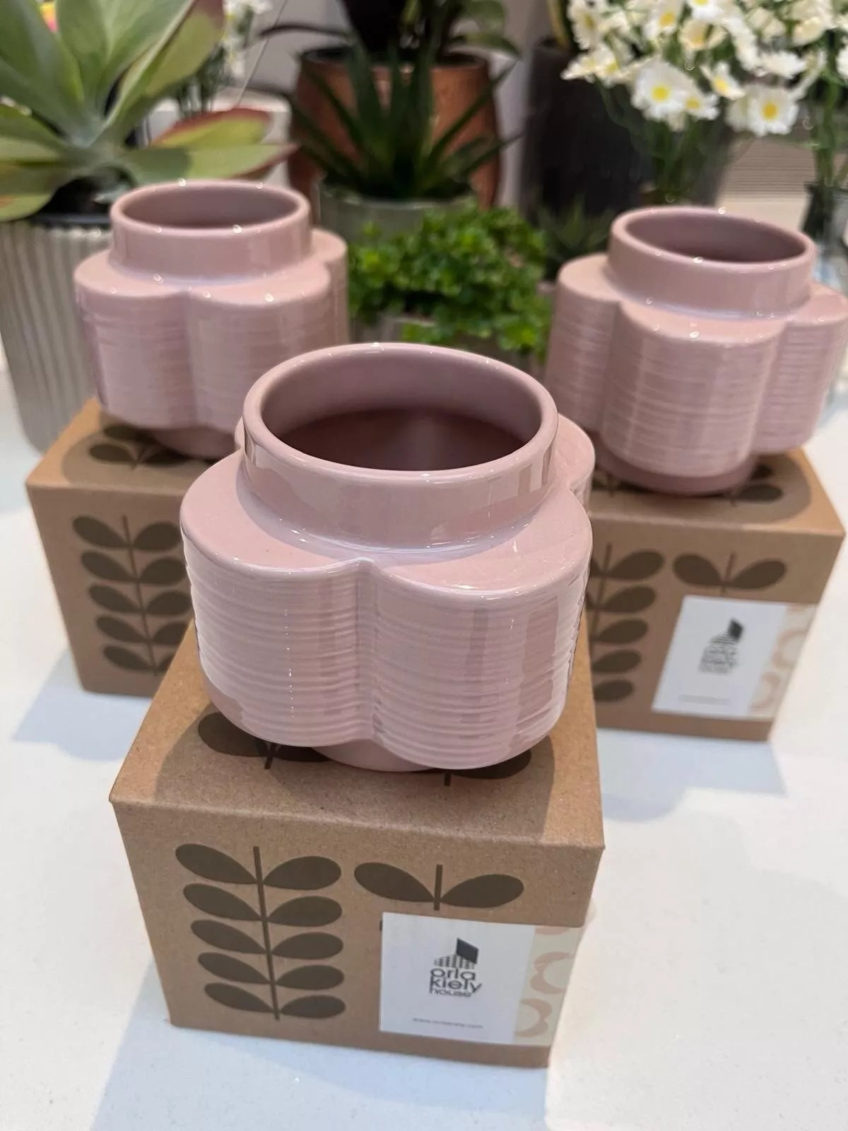 Orla Kiely - Rose tint Spot flower - Blomvas i keramik