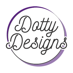 Dotty Designs® - Vykort Blommor rosa