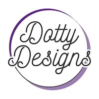 Dotty Designs® - Vykort Blommor mot svart