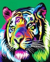 Färgglad Tiger 40x50#