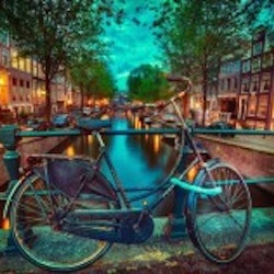 Amsterdam cykel 40x50