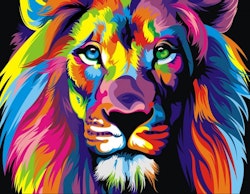 Färglatt lejon 40x50cm #