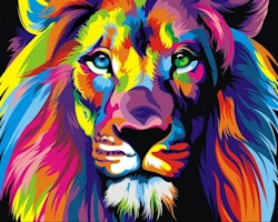 Färglatt lejon 40x50cm #