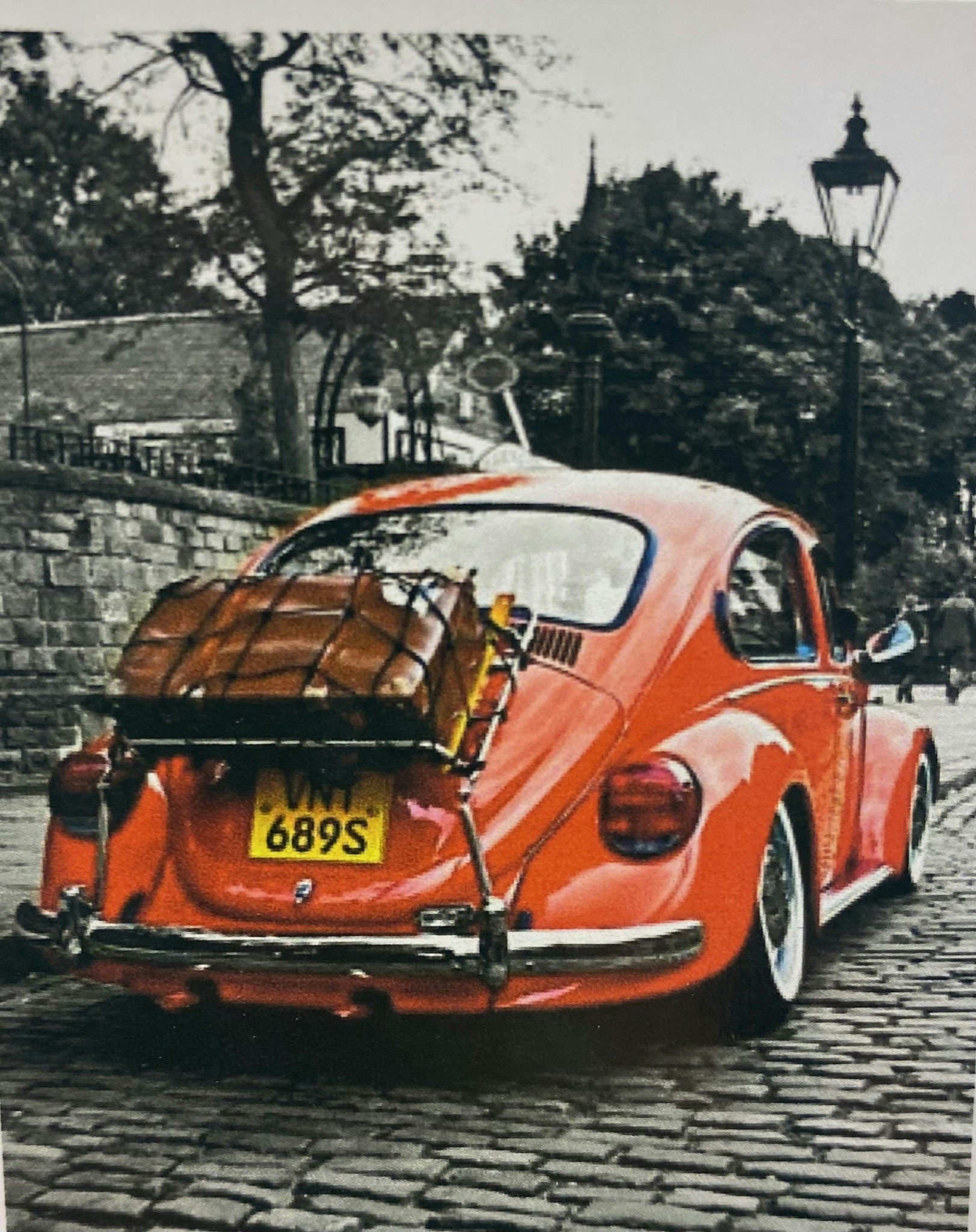 Röd VW  33x43cm