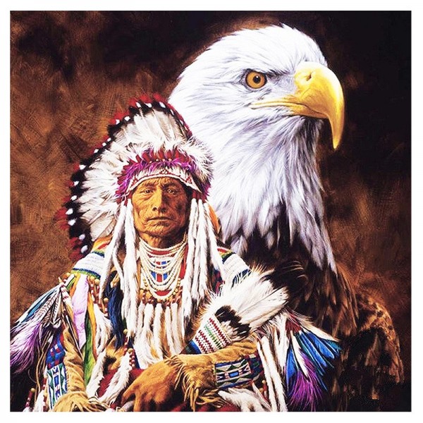 Man native americans örn 40x50cm