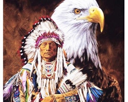 Man native americans örn 40x50cm