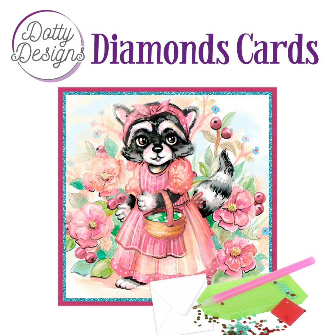 Dotty Designs® - Vykort Tvättbjörn