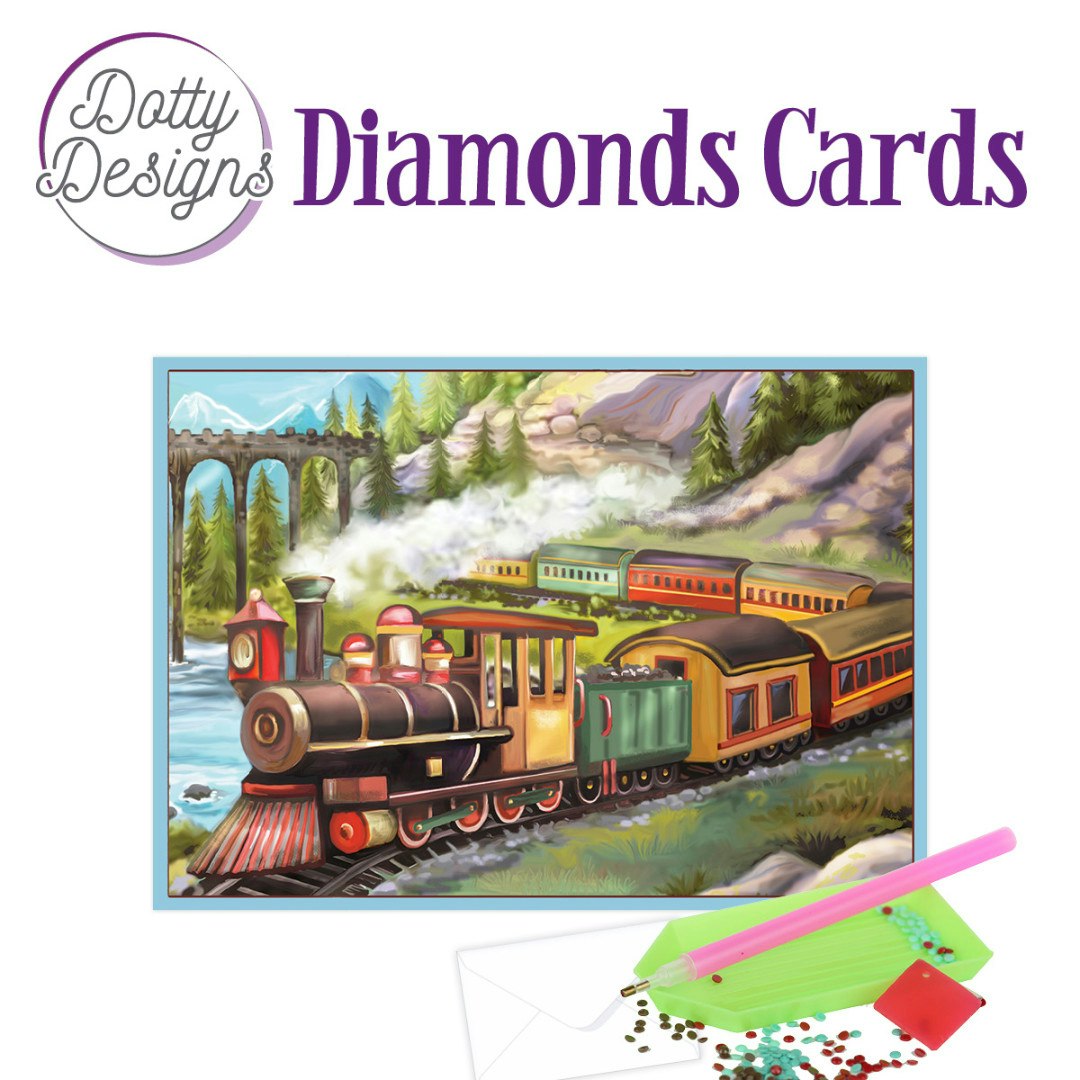 Dotty Designs® - Vykort Tåg