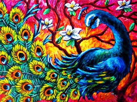 Påfågel 30x40#