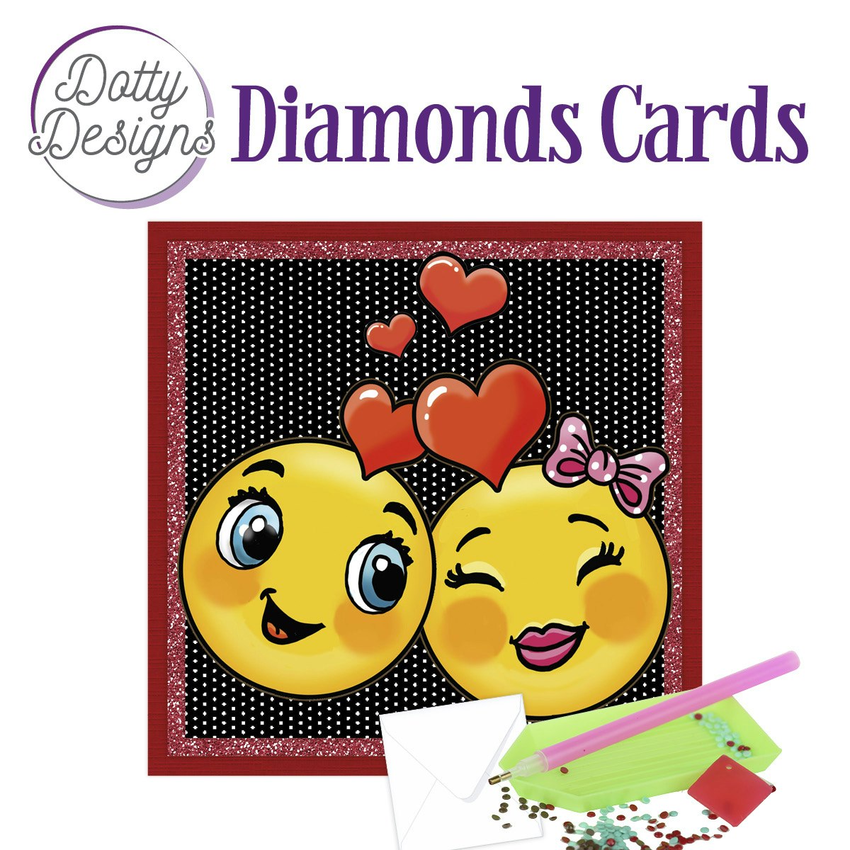 Dotty Designs® - Vykort smileys kärlek